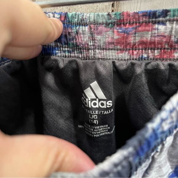 Adidas Multi Color Print Lined Running Shorts - Picture 3 of 5